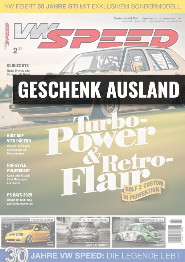 VW SPEED<br>Geschenkabo Ausland