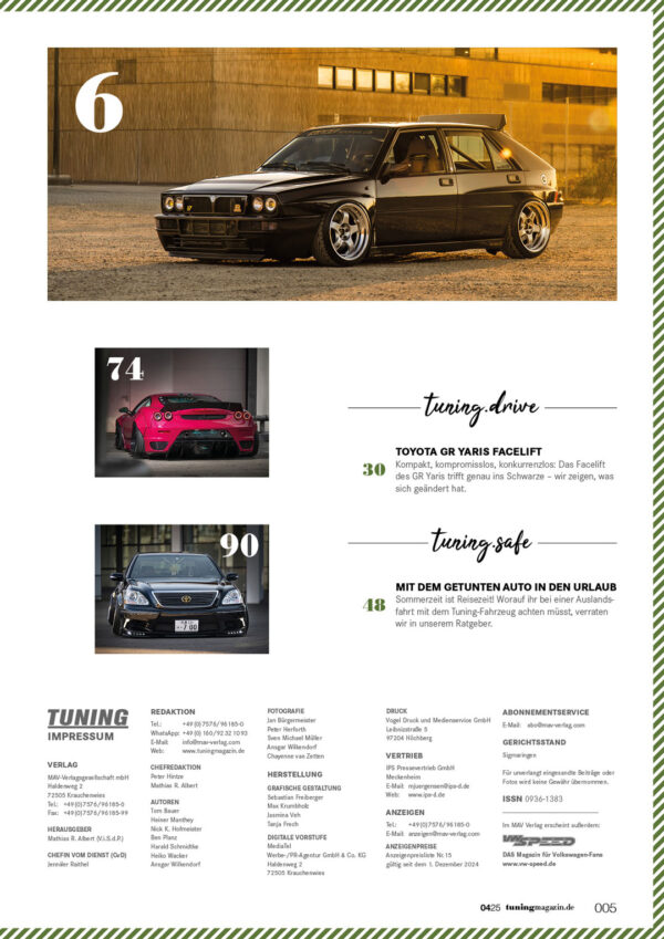Tuning<br>Jahresabo Ausland – Bild 3
