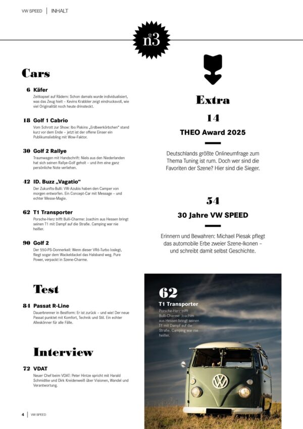 VW SPEED<br>Jahresabo – Bild 2