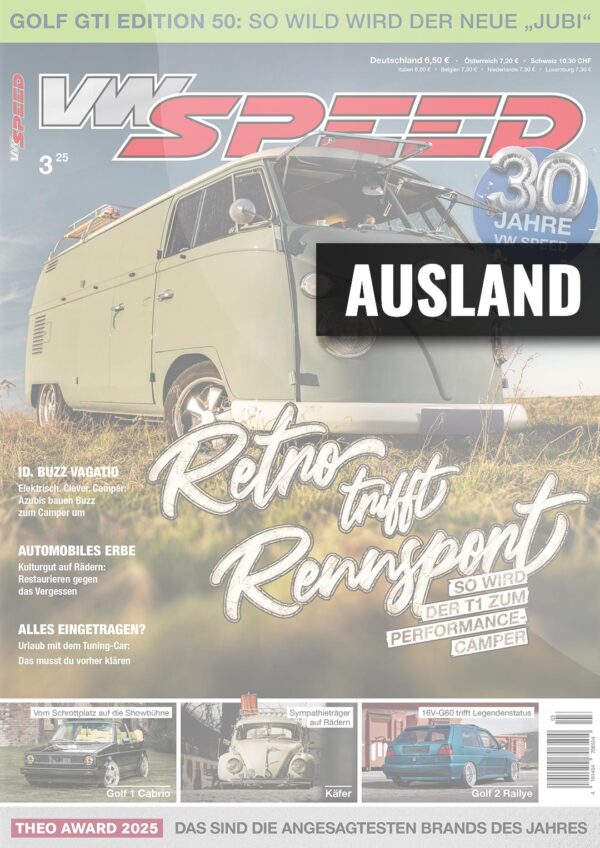 VW SPEED<br>Jahresabo Ausland