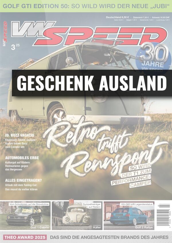 VW SPEED<br>Geschenkabo Ausland